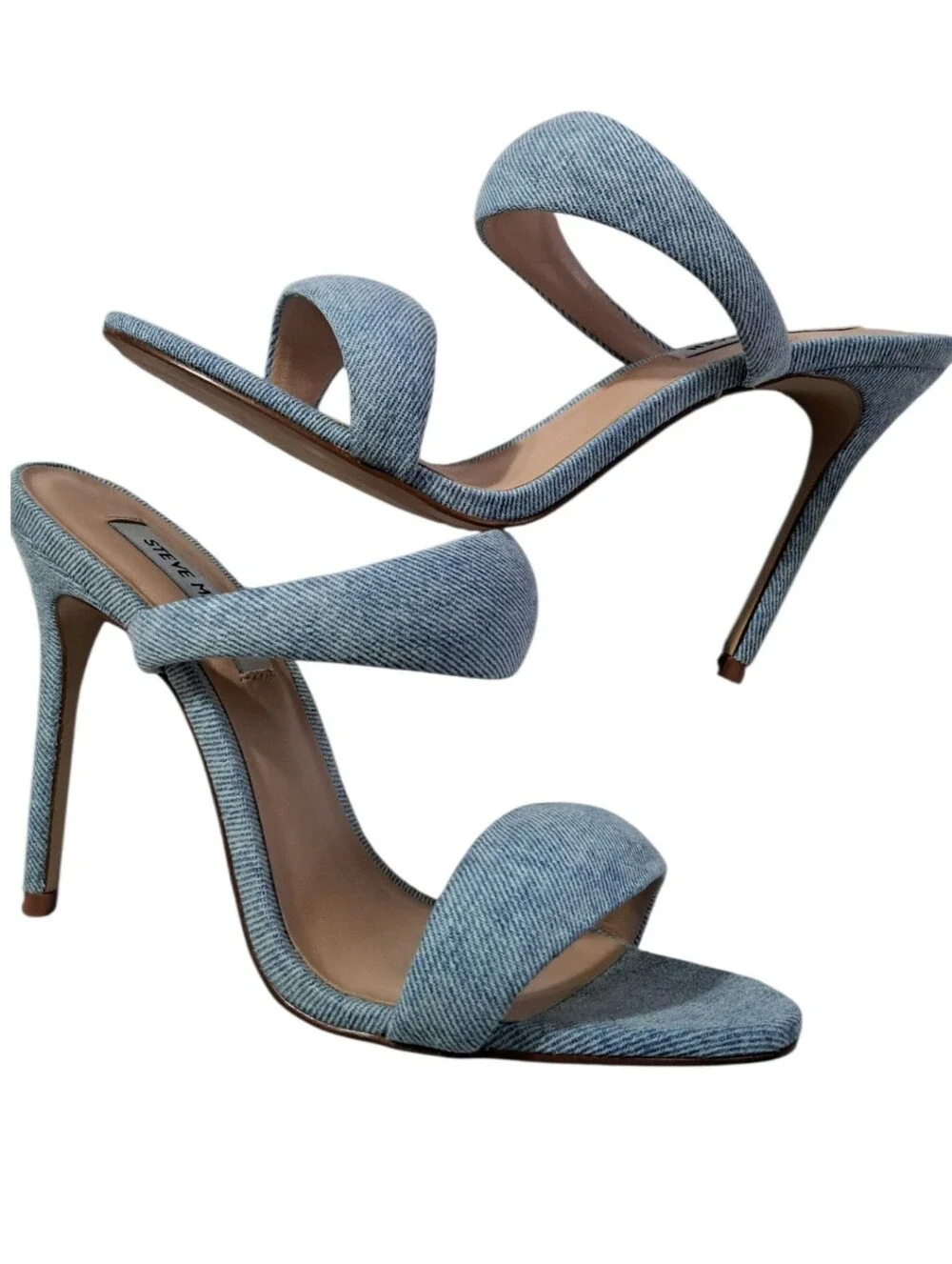 Steve Madden Sudden Denim Puffy Sandel - Picture 1 of 9